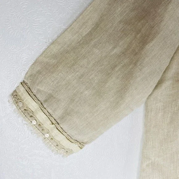 Chico’s Size 3 / XL Linen Blend Jacket - Picture 4 of 11